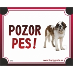 Tabulka POZOR PES  - bernardin