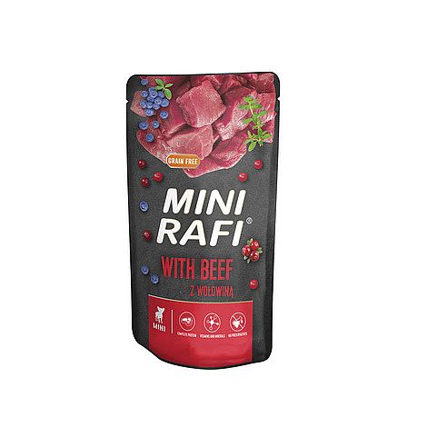 068c0032c21635367e4fd443d9422a209ee16f9e RAFI Mini Grain Free kapsička pre malé psy s hovädzím mäsom 150 g – Obrázok 1