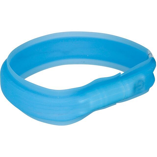 0921044bad9c7f3ff36f056df46716d93e36fb57 Flash light band USB, silicone, M–L: 50 cm/30 mm, blue – Obrázok 1