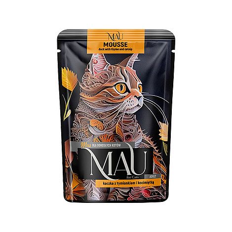 09793b1a12f320c9e1d670749fcfdd2e9512a017 MAU kapsička Mousse Duck with Thyme & Catnip 85 g – Obrázok 1