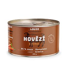 0a59aa964b18a0e8c638174069d0319f8b64db08 Konzerva LOUIE hovädzie s mrkvou 200g pre psov – Obrázok 1