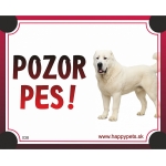 Tabulka POZOR PES  - stredoaziat