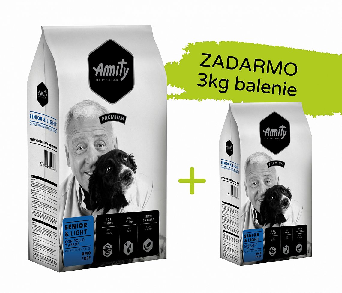1179feb02700e371562cbcb7b7c272fa60501900 Amity Premium Senior Light 15kg +3kg ZDARMA – Obrázok 1