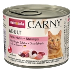 Konzerva CARNY ADULT 200g - kuracie, morka a krevety