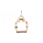 Arch swing with colourful blocks, wood, 20 × 29 cm