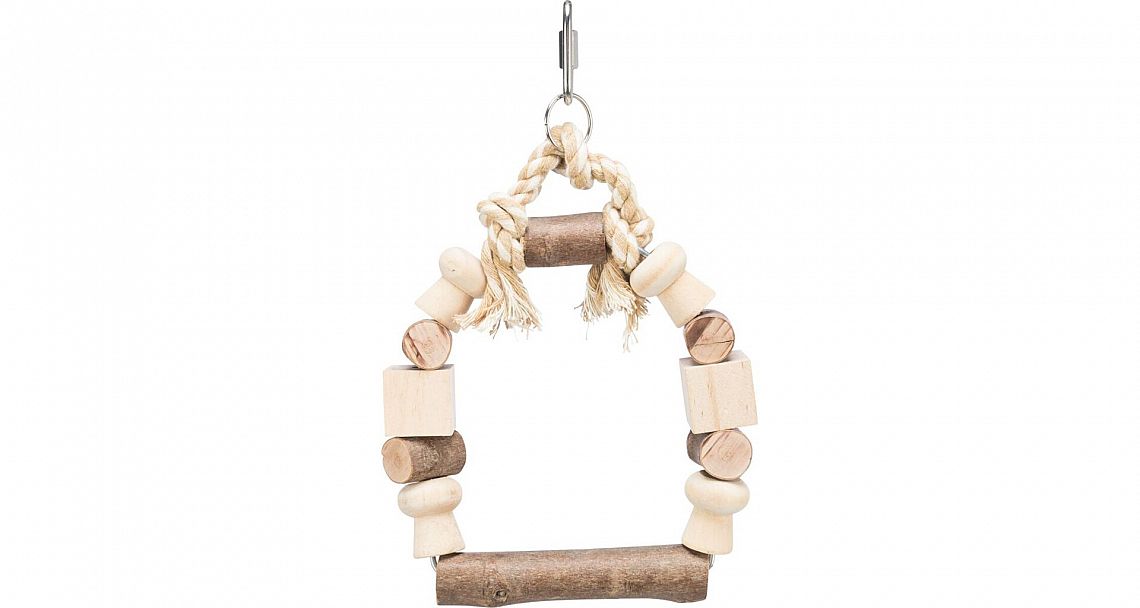 1ac611c2e6b82c81dee8333dc34e9327e4f1dd9d Arch swing with colourful blocks, wood, 20 × 29 cm – Obrázok 1