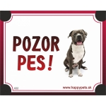 Tabulka POZOR PES  - stafford