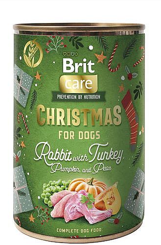 27970936841326e3d9fdc6741b43a7a5115bfd00 Brit Care Dog Christmas can Rabbit with turkey 400g konzerva – Obrázok 1