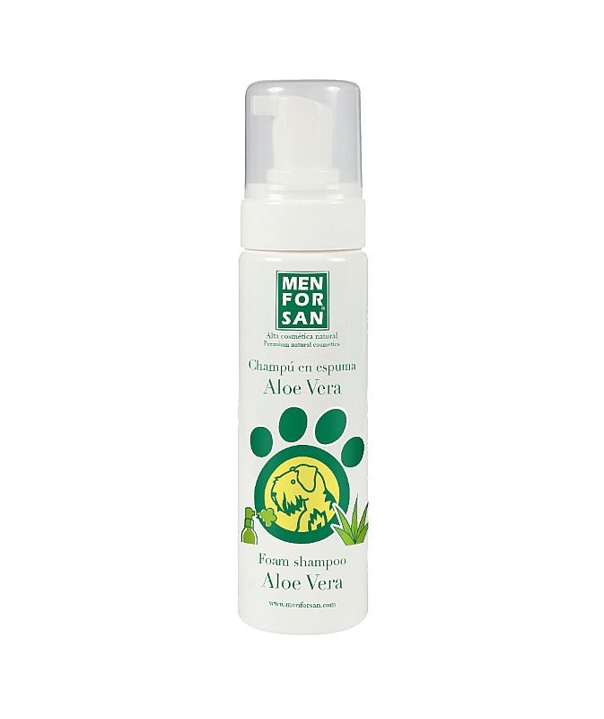 2d2559e57fe14a6aa076b44ca3bd95b5ef62a11c Penový šampón pre psov s aloe vera 200ml – Obrázok 1