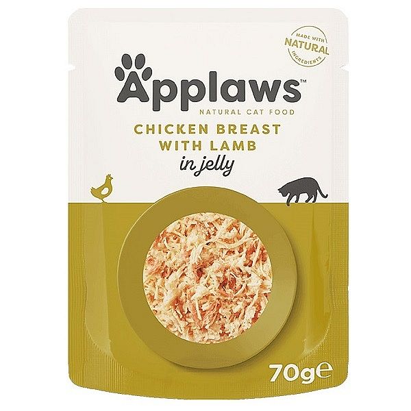 31613f96770962a04e597132579d0475d7b31b64 Kapsička APPLAWS Cat Chicken with Lamb in Jelly 70g – Obrázok 1