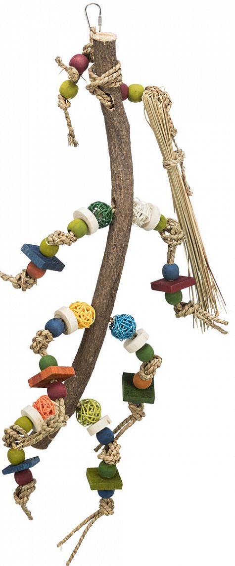 328a4a3b3341b534def71fd99791201cd05ee66f Natural toy, bark wood/rattan/sea grass/wood, 56 cm, multi coloured – Obrázok 1