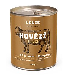 351e1307e0b63dc121d387d510097f0f1fb21b00 Konzerva LOUIE hovädzie s ryžou 800g pre psov – Obrázok 1