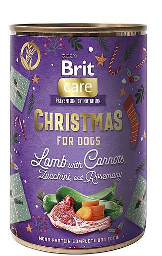 359f846f828eee2671d670ebad6df45daffb70a5 Brit Care Dog Christmas can Lamb with carrots 400g konzerva – Obrázok 1