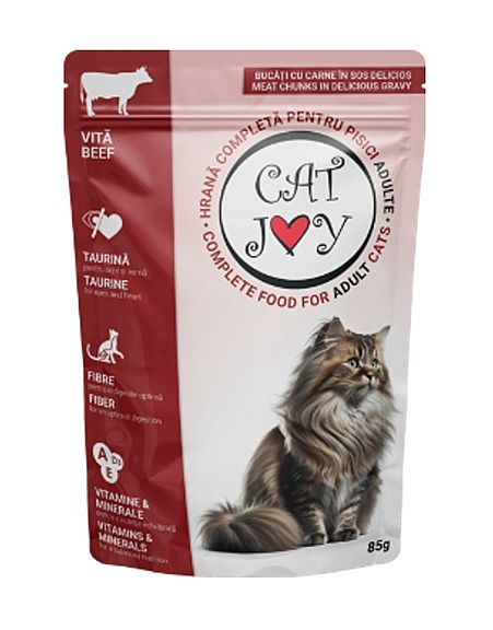 35f7f5750e5a5599d0a8167e9836024e438f4d1b Cat Joy beef 85g kapsička – Obrázok 1