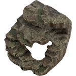 Corner rock with cave and platform, rain forest, 19 × 16 × 18 cm