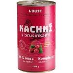 Konzerva LOUIE kačacie s brusnicami 1200g pre psov
