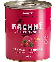 4278050e90f2254c981938464ef8eb05c67c9296 Konzerva LOUIE kačacie s brusnicami 800g pre psov – Obrázok 1