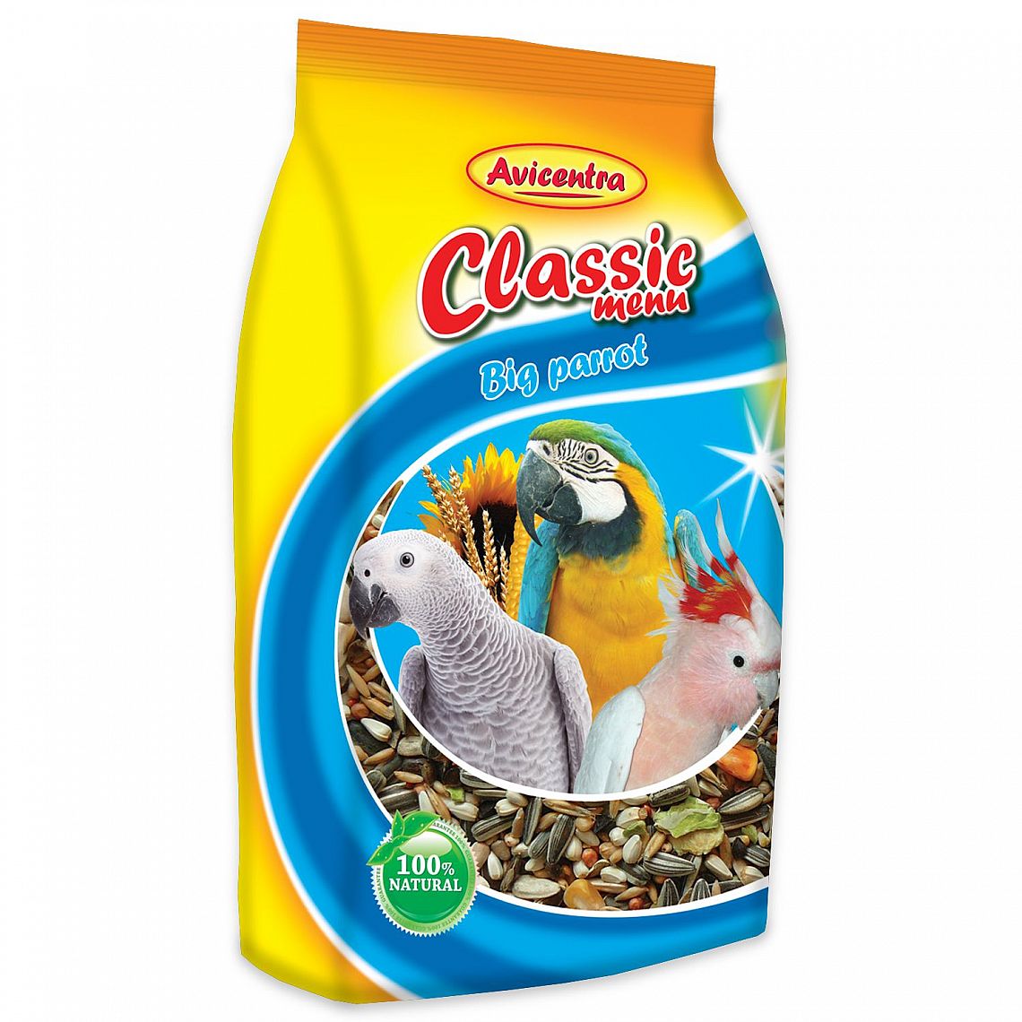 437b28a59cb58f752661d07c4c6f584ada07e6b1 AVC Classic Menu Velký papagáj 1kg – Obrázok 1