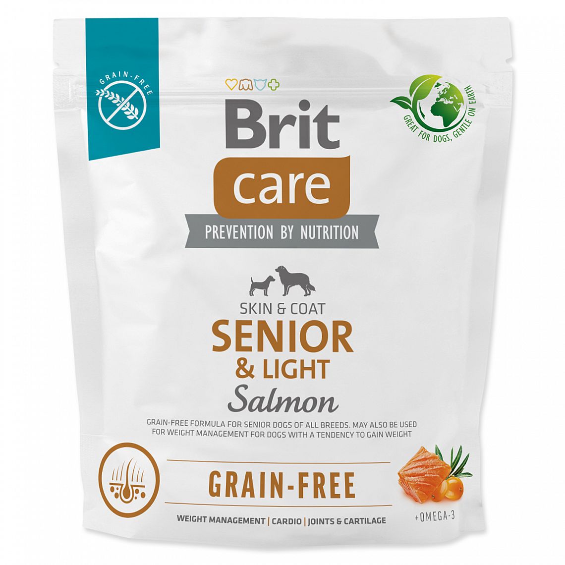 48a88e229df21bac2f6094eb3b7d93c31e0f4c79 BRIT Care Dog Grain-free Senior & Light 1kg – Obrázok 1