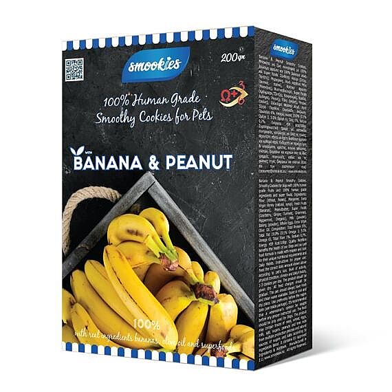 4dc6455378c0855a62a347b148d08aa25fcdc666 SMOOKIES Premium BANANA 200g - banánové sušienky 100% human grade – Obrázok 1