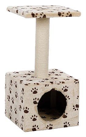 4e423fcafbff07ca236a6c57e72d5278e8569bb0 Junior Zamora scratching post, 60 cm, beige with paw prints – Obrázok 1