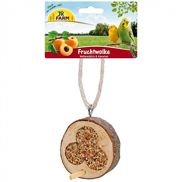 50cee1fb475436ce983e20e098f12a5b69ecf519 JR FARM Ovocný obláčik pre andulku kanárika 80g – Obrázok 1