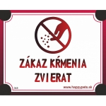Tabulka Zákaz kŕmenia zvierat