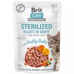 BRIT Care Cat Sterilized Fillets in gravy Healthy Rabbit 85g kapsička