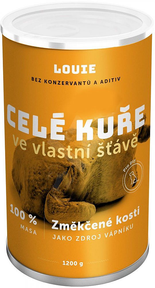 603736da1d8df5592deb9a5eea4f9c14d82d0b79 Konzerva LOUIE celé kura 1200g pre psov – Obrázok 1