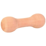 Wooden retrieving dumbbell, rounded, 15 cm, approx. 125 g