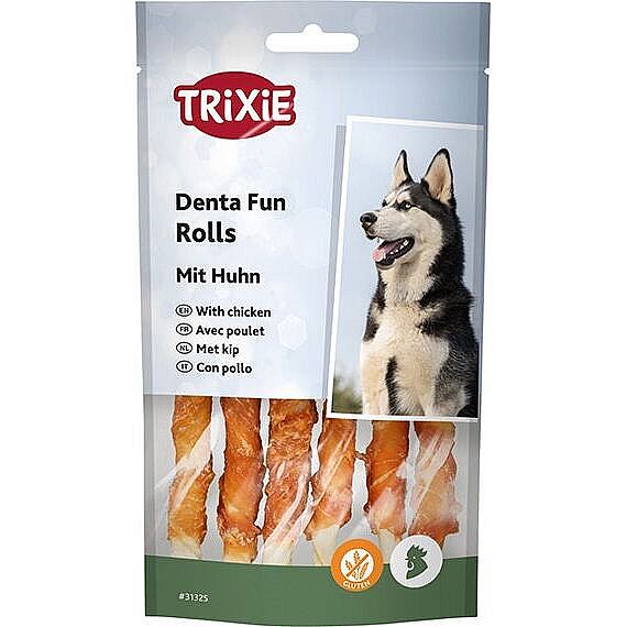 7646167a5416708a86b332f6dbacc32f67e25bc4 Denta Fun Chicken Chewing Rolls, 12 cm, 6 pcs./70 g – Obrázok 1