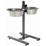 Dog bar, stainless steel/metal, 2 × 2.8 l/ø 25 cm