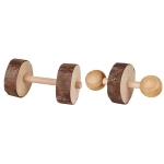 Set of dumbbells, bark wood, ø 4.5 × 9 cm, 2 pcs.