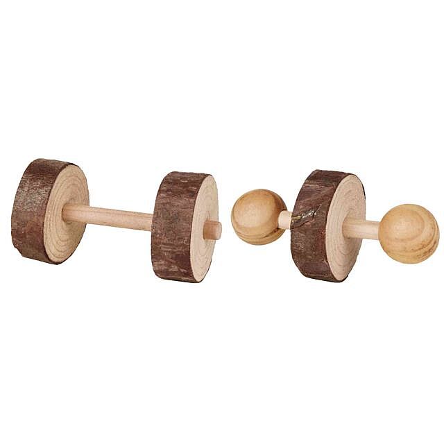 7715298eef21d2472f0de2f945467364230b8eb8 Set of dumbbells, bark wood, ø 4.5 × 9 cm, 2 pcs. – Obrázok 1