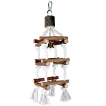 Rope ladder tower, bark wood, 34 cm