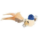 Bird with feathers, plush, catnip, 8 cm