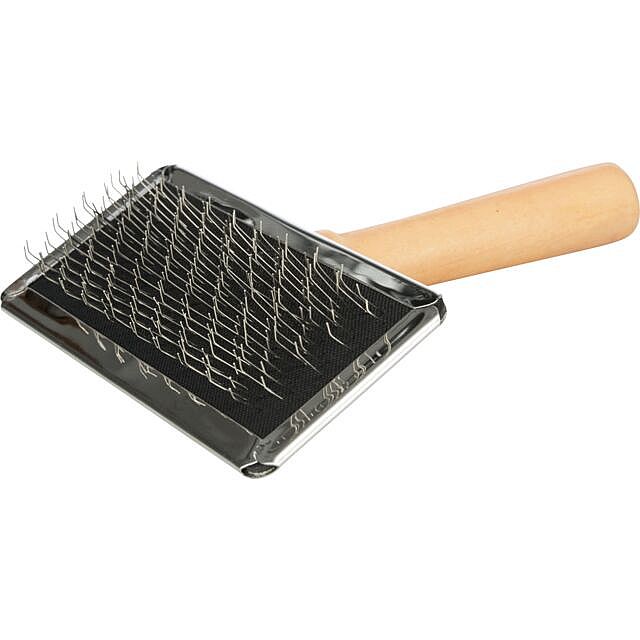 7fa1eec23063de59624258a552848d834b46741f Soft brush, wooden handle/metal bristles, 9 × 13 cm – Obrázok 1