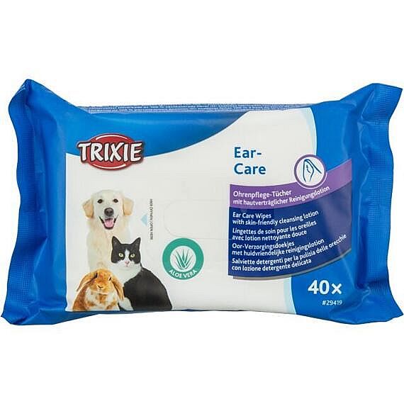 809a07e8fab0eb6e04f055a2767e1da0e2ab61ae Ear Care, vlhčené ušné obrúsky s Aloe Vera, 40 ks – Obrázok 1