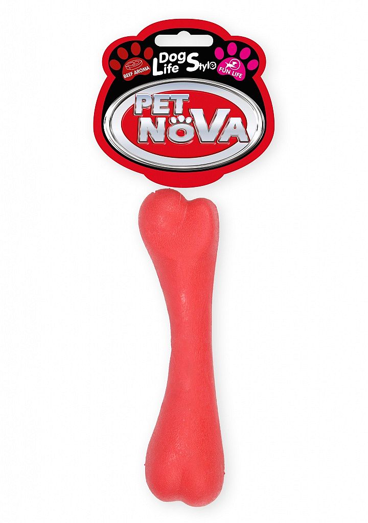 83af47effdbc7ab290ad22b81fc7306c1f74e311 HRACKA - TPR BONE 16CM RED – Obrázok 1