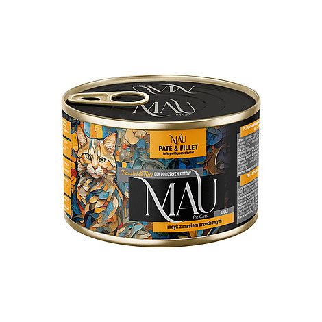 83b971cfe5c4b587734ae60d9a26aa6fb6aa8293 MAU konzerva Paté & Filet Turkey with Peanut Butter 185 g – Obrázok 1