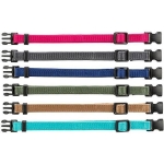 Junior Set of puppy collars, M–L: 22–35 cm/10 mm, 6 pcs., fuchsia, graphite, ind