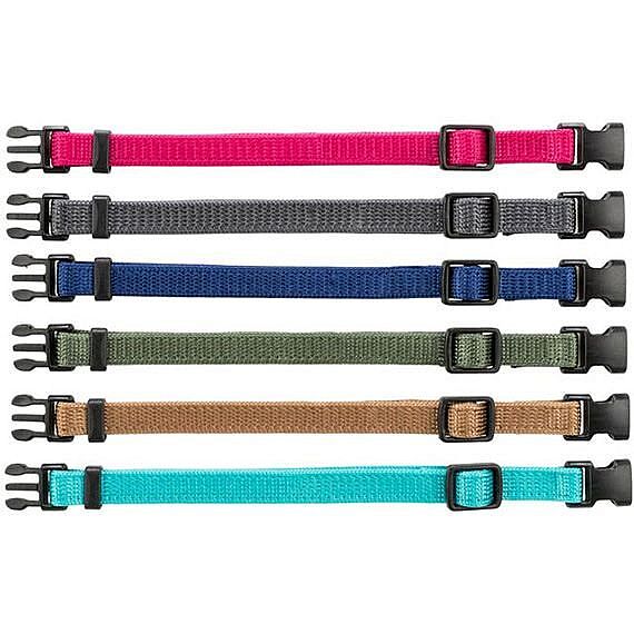 8a837cd68b2c1b6331de6c8cbcffe780b567d717 Junior Set of puppy collars, M–L: 22–35 cm/10 mm, 6 pcs., fuchsia, graphite, ind – Obrázok 1