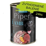 PIPER konzerva pre psov s jahňacím a mrkvou 24×400g