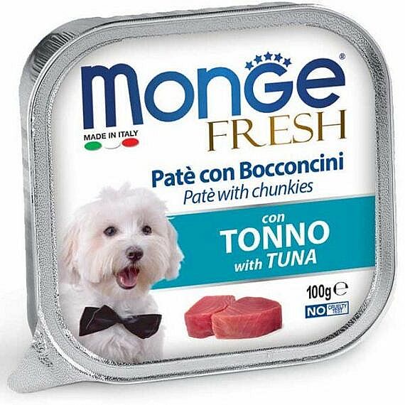 8ee3680522880c82ce6d8a6a0b8b8674d14f6a5f MONGE FRESH - paštika a kúsky s tuniakom 100g pre psov – Obrázok 1