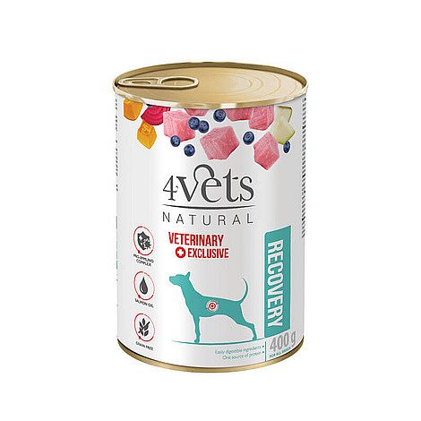 99e4d56e66937659b7a010fb0362c84f76b4c15e 4Vets Dog Recovery konzerva pre psy 400 g – Obrázok 1