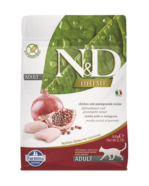 OBC007274-1564126522 Farmina N&D cat PRIME (GF) adult, chicken & pomegranate 0,3 kg – Obrázok 1
