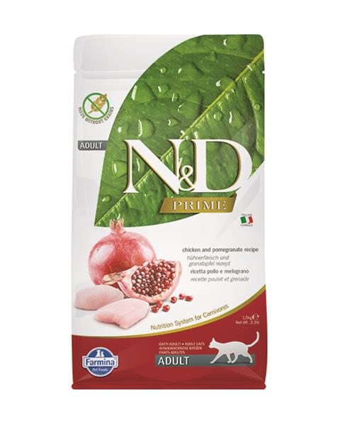 OBC007275-1564126171 Farmina N&D cat PRIME (GF) adult, chicken & pomegranate 1,5 kg – Obrázok 1