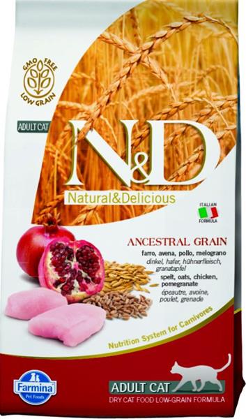 OBC007323-1411489515 Farmina N&D cat AG adult, chicken, spelt, oats & pomegranate 1,5 kg – Obrázok 1