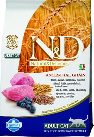 OBC007325-1411489516 Farmina N&D cat AG adult, lamb, spelt, oats & blueberry 0,3 kg – Obrázok 1