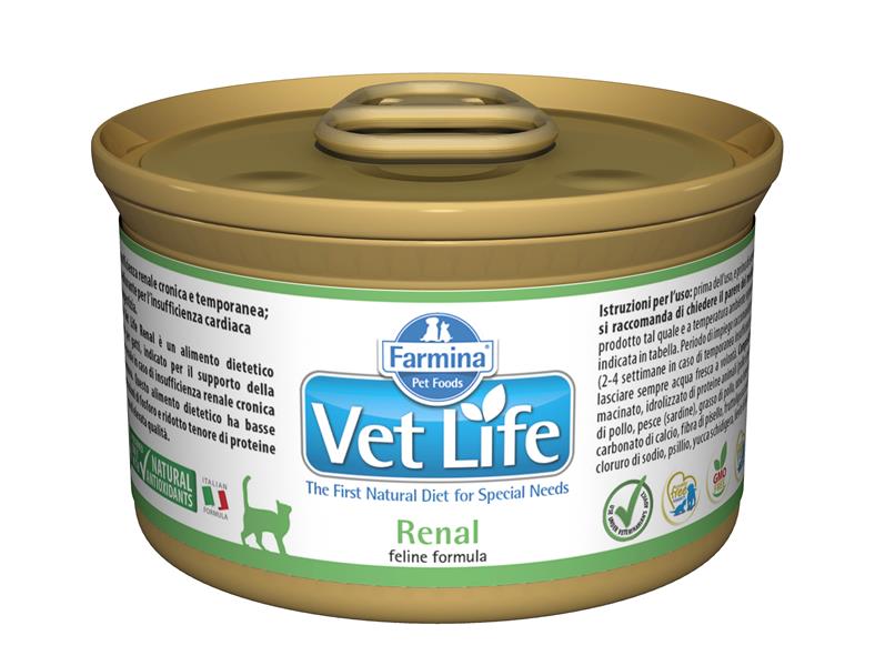 OBC012727-1463383868 Farmina Vet Life cat renal konzerva 85 g – Obrázok 1